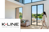 K-LINE Aluminiumfenster mit Logo